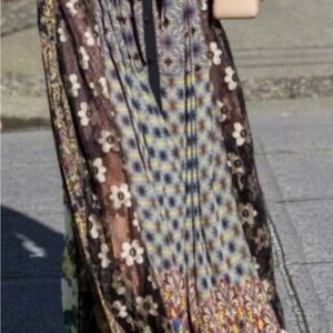 Anthropologie “Beguile” Elegant Floral Patterned Maxi Skirt by Byron Lars